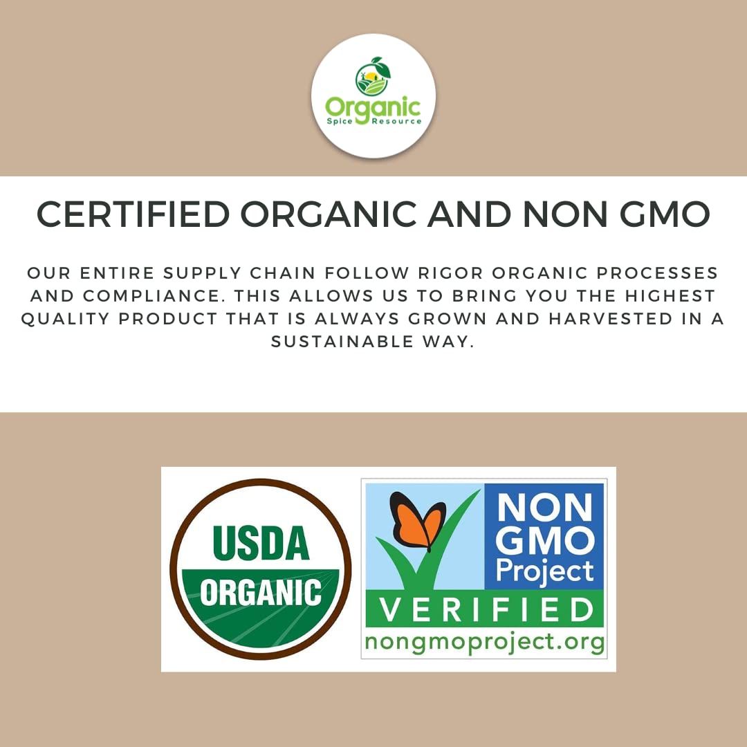Communicates that the product is certified organic and non-GMO, reassuring shoppers about environmental responsibility, quality standards, and sustainable farming practices.