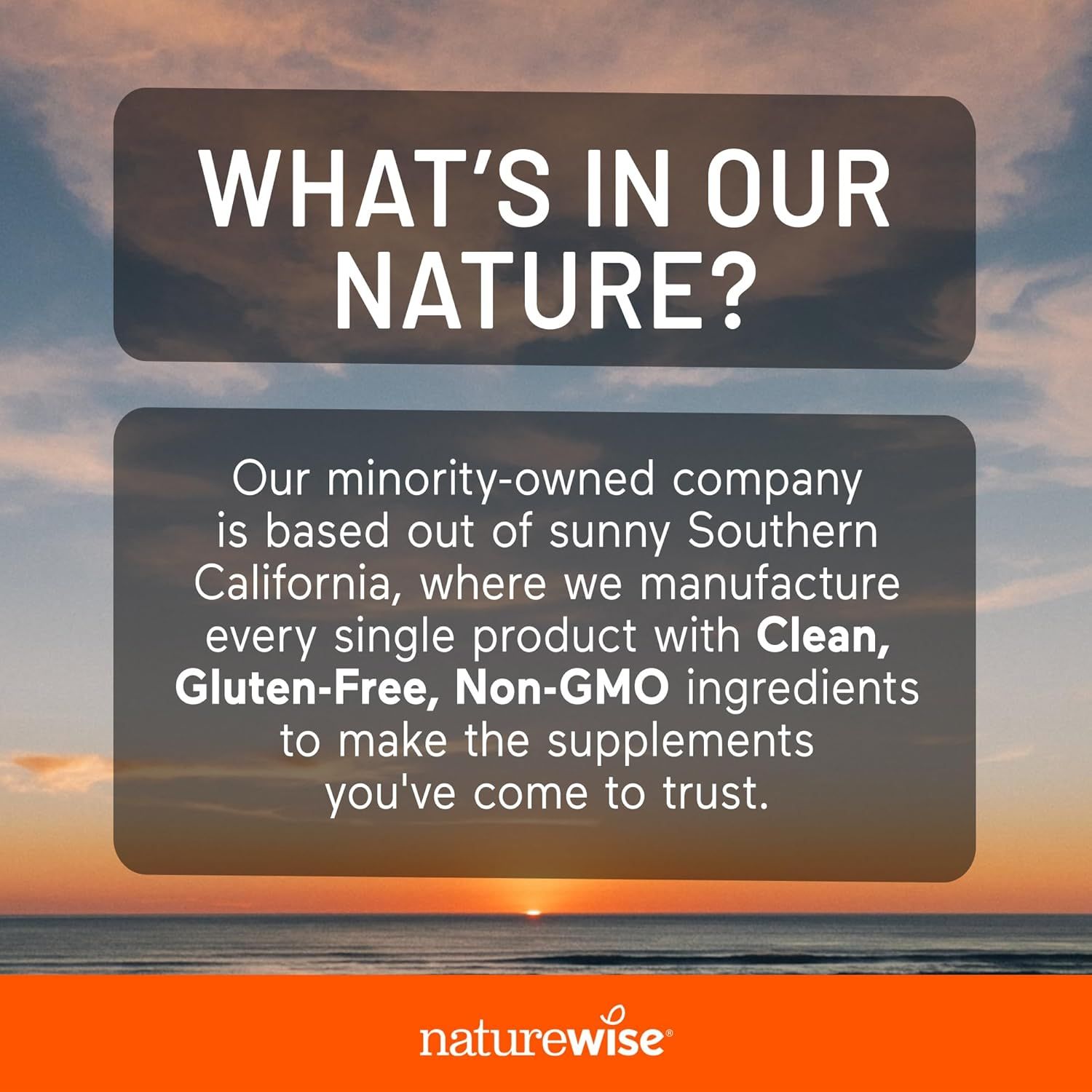 Communicates the brand's origin story, values, and commitment to clean, gluten-free, non-GMO ingredients to build trust and emotional connection with shoppers.
