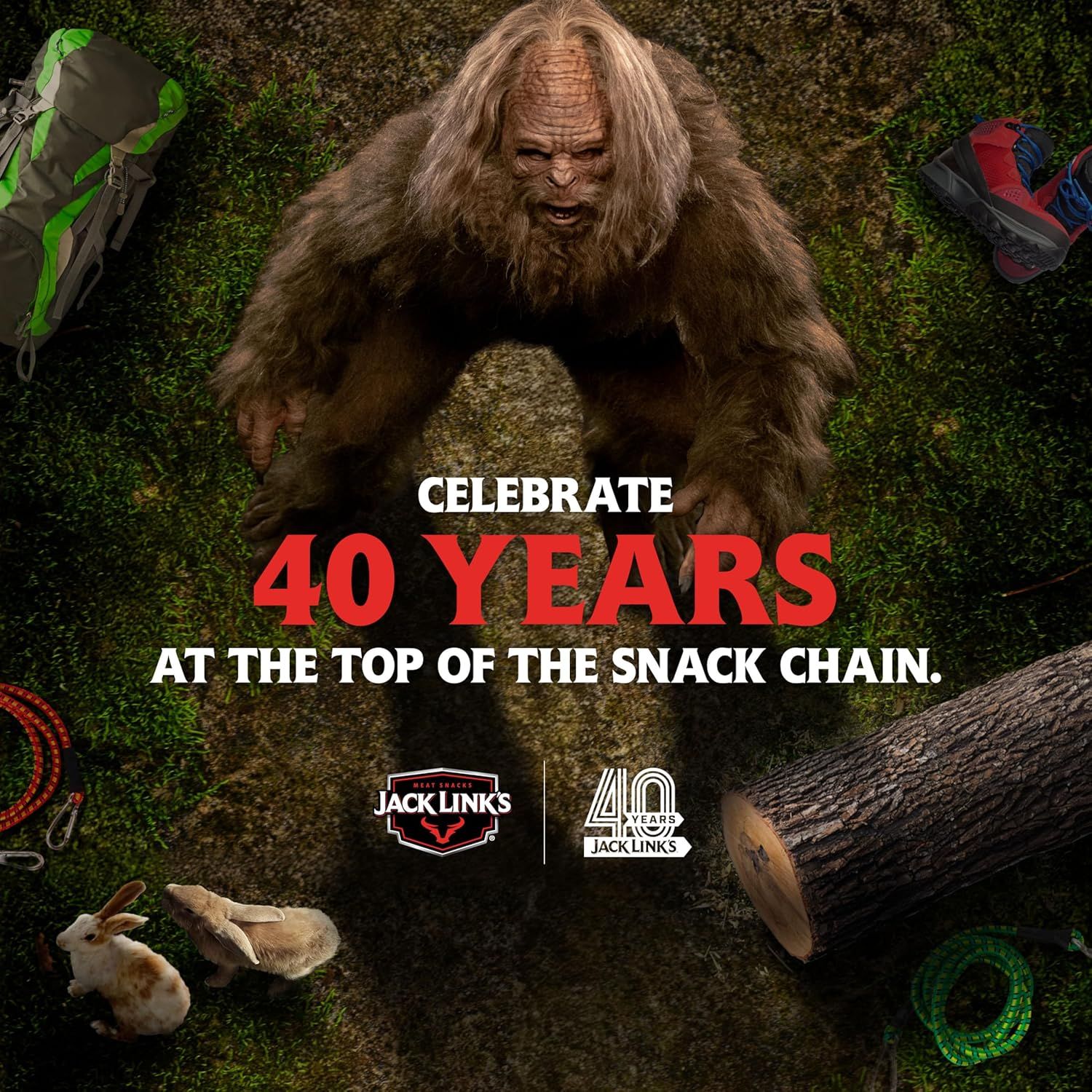 Celebrates Jack Link's 40-year anniversary and reinforces brand heritage and longevity in the snack industry, building trust and emotional connection with shoppers.