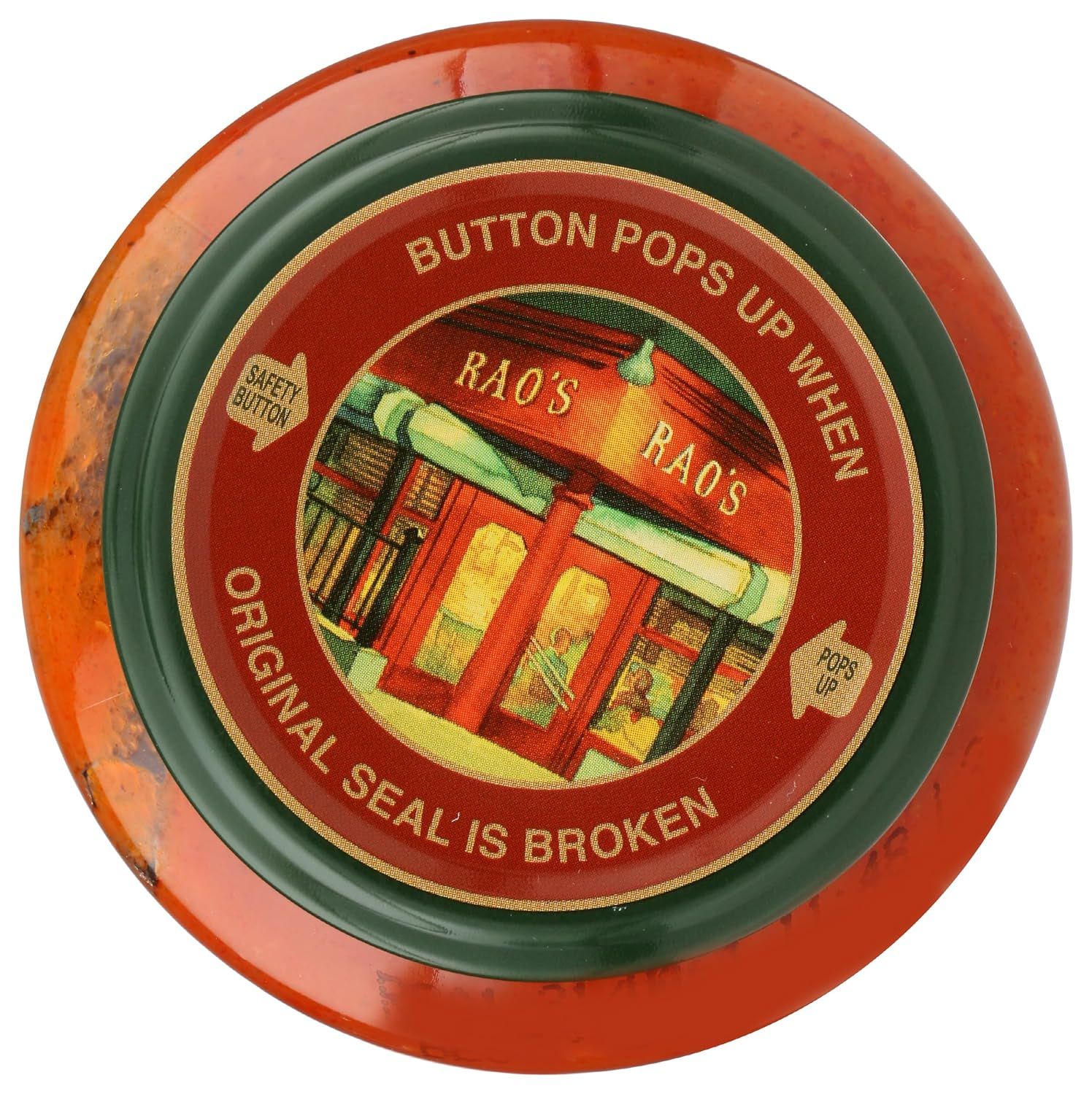 Shows the product packaging from a top-down view to give shoppers a clear understanding of what the sealed container looks like, including the safety button and brand label.