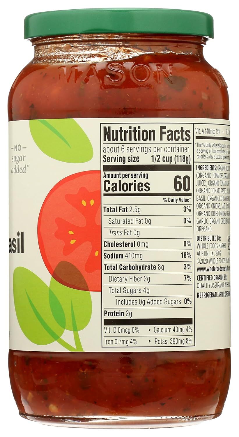 Displays the product in a clean, catalog-style format showing the jar with its nutrition facts label and packaging design, allowing shoppers to see exactly what they will receive.
