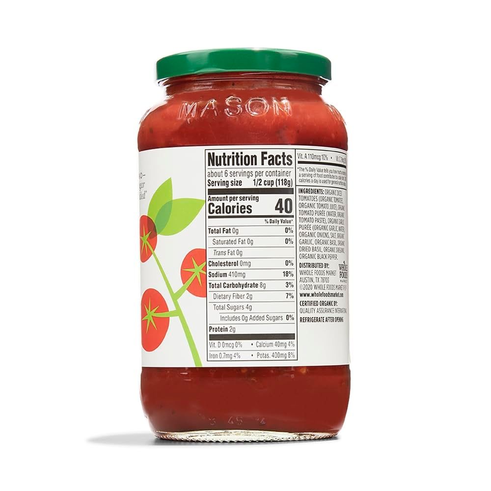 Displays the product in a clean, catalog-style format showing the jar with its nutrition facts label and branding, allowing shoppers to see the product as it appears on shelf.