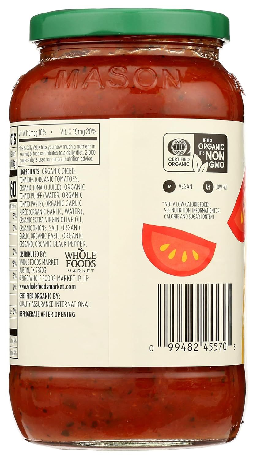 Provides a clean, catalog-style view of the product jar showing the label details, ingredients, and certifications for shoppers to examine the product packaging.