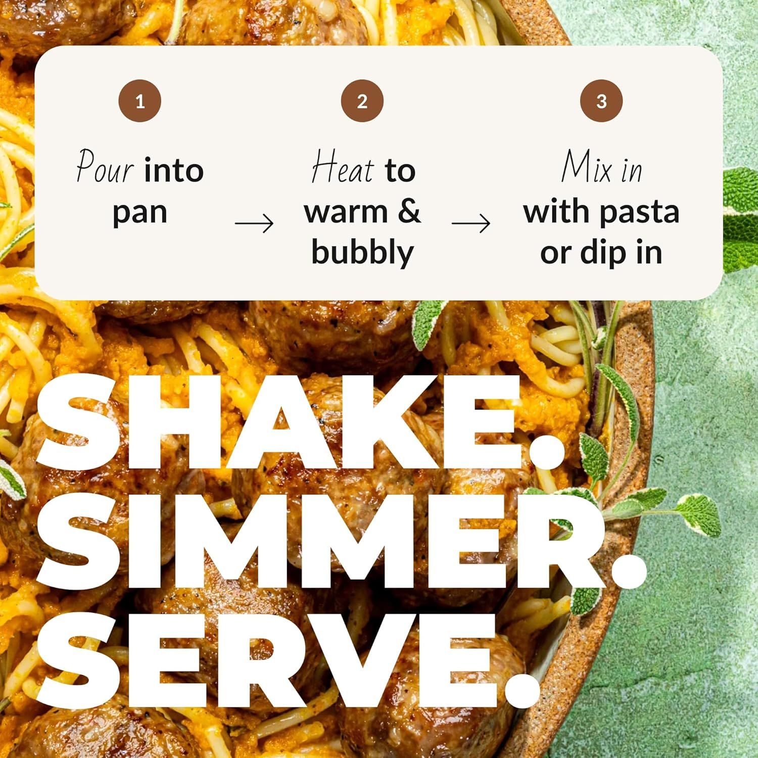 Demonstrates the simple 3-step process for preparing the product, reassuring shoppers that it's quick and easy to make.