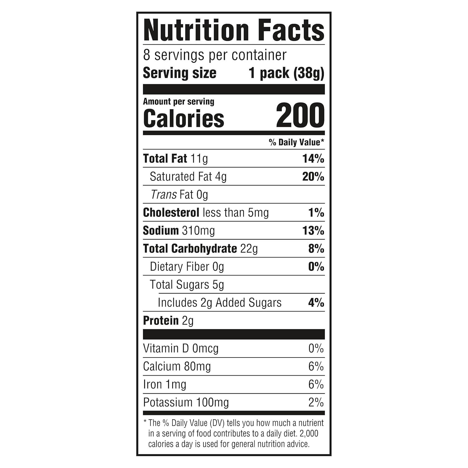Provides complete nutritional facts to inform shoppers about calories, fat, sodium, carbohydrates, protein, and vitamins per serving, helping them make informed dietary decisions.