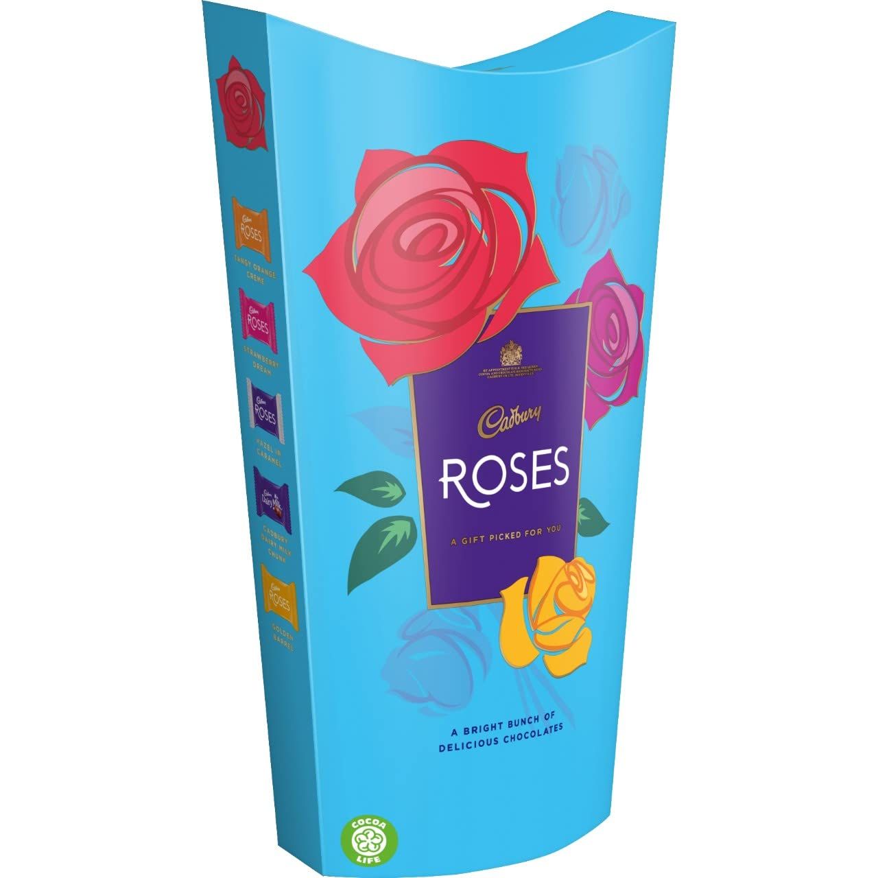 Positions the product as a gift option with decorative rose imagery and the tagline 'A gift picked for you,' making it ideal for special occasions and gifting.