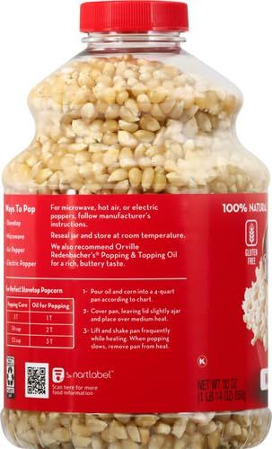 Provides a clean, catalog-style view of the product packaging showing the popcorn kernels inside the container with red cap, allowing shoppers to see exactly what they're purchasing.