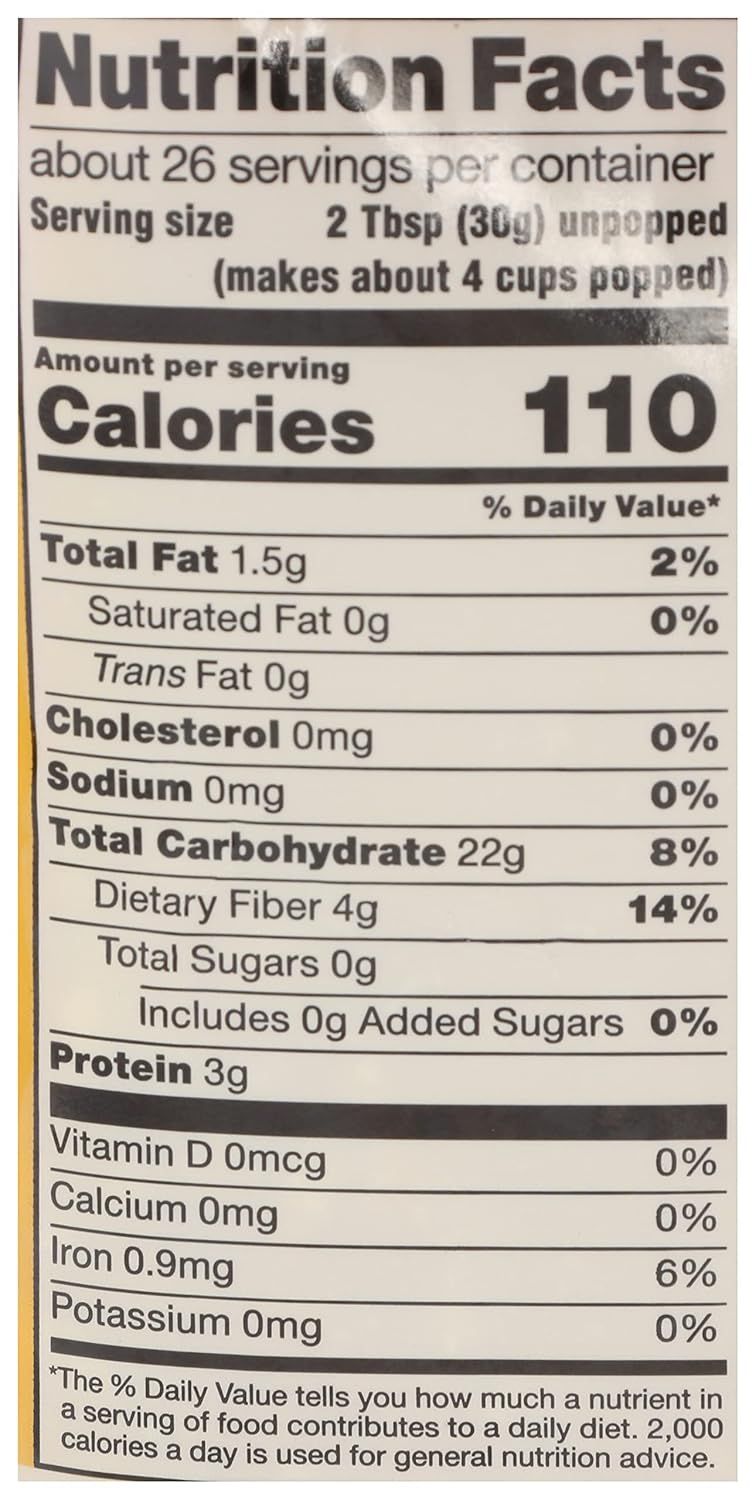 Communicates the product's nutritional profile to help shoppers make informed dietary decisions, emphasizing low calories, zero added sugars, and high fiber content.