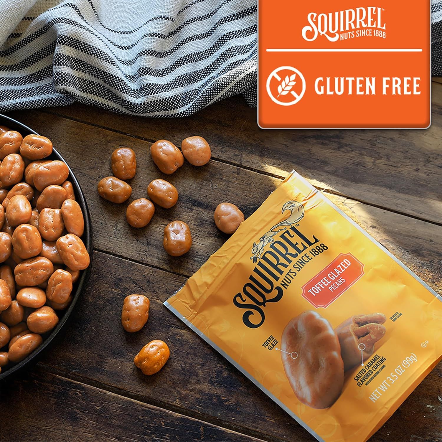 Communicates that the product is gluten-free, reassuring shoppers with dietary restrictions or preferences that this product is safe for them to consume. Establishes brand trust and heritage by…