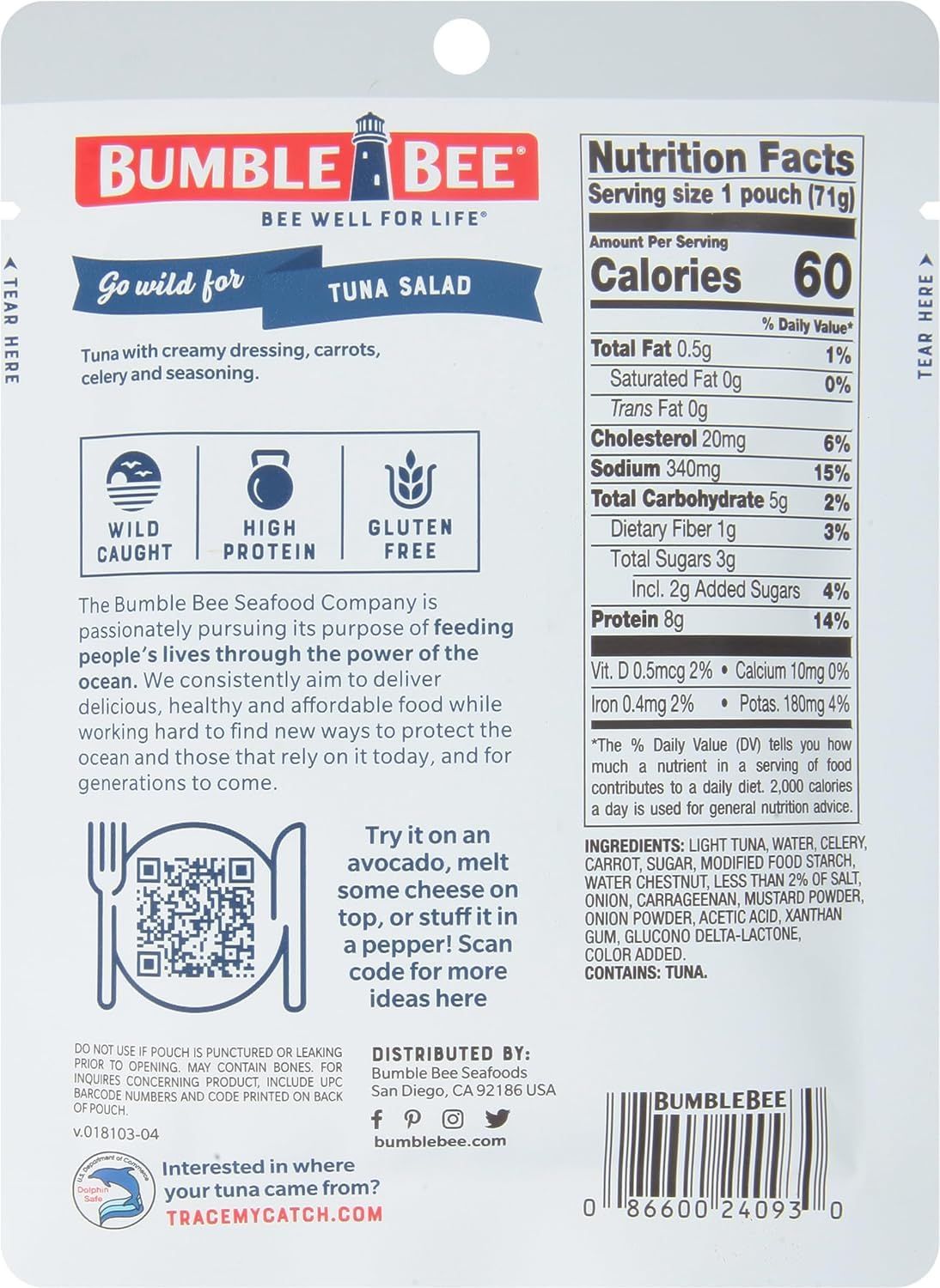 Communicates the brand's purpose and values around ocean sustainability and healthy food, building emotional connection and trust with shoppers who care about environmental responsibility.