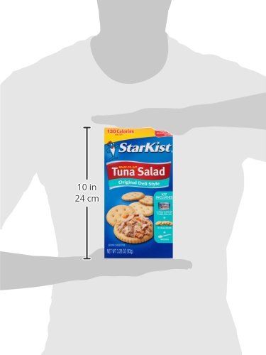 Shows the physical size of the product package using a measurement overlay to help shoppers understand how large the product is in real-world context.