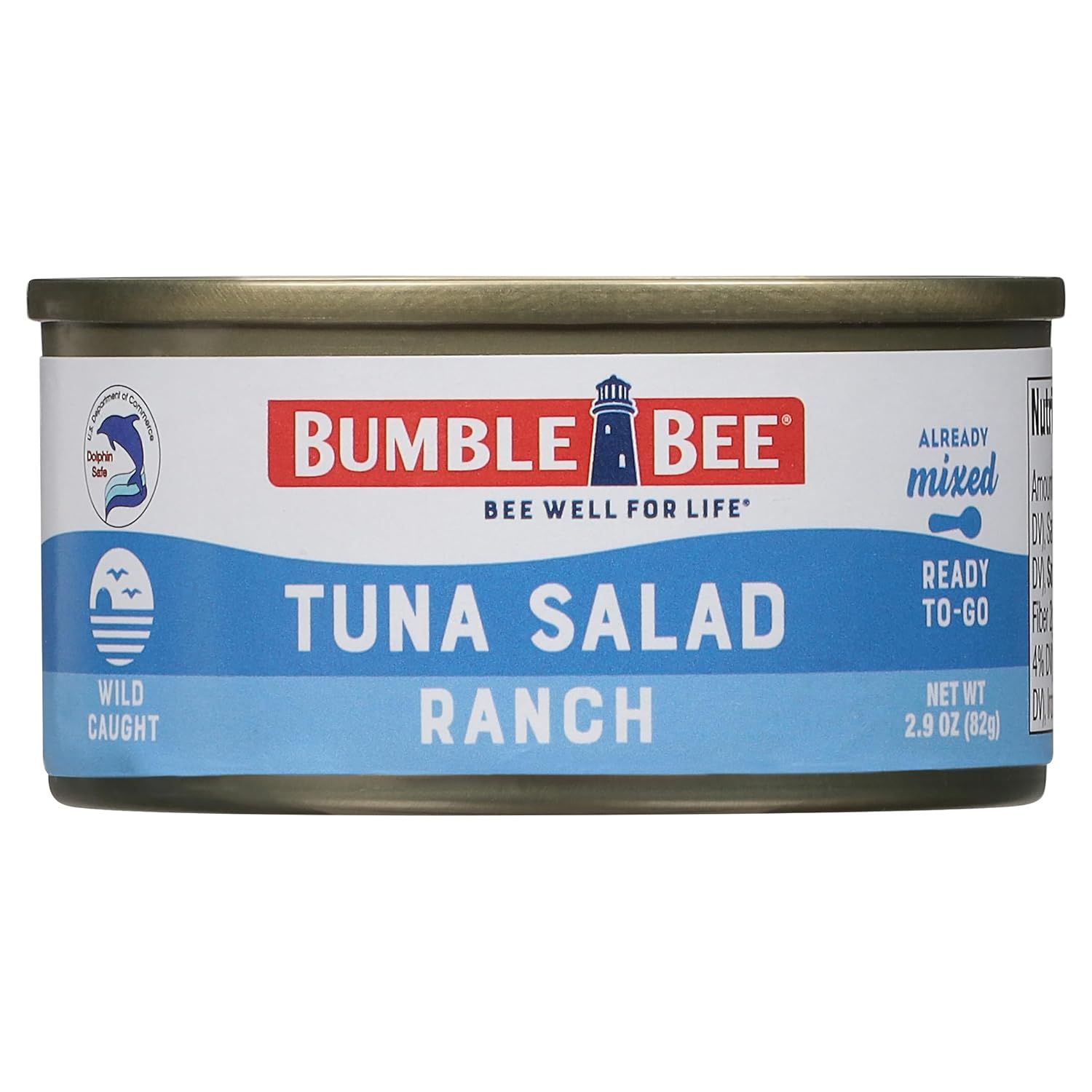 Provides a clean, catalog-style view of the Bumble Bee Tuna Salad Ranch product can, allowing shoppers to see the packaging, branding, and product details clearly.