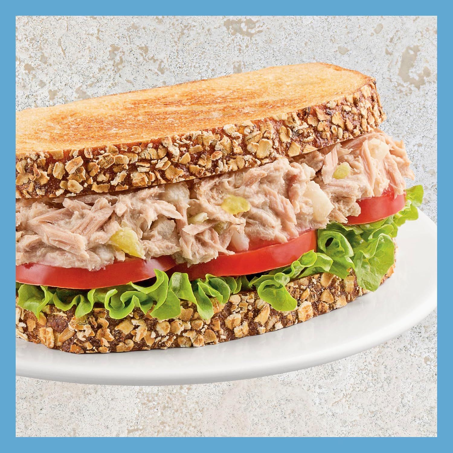 Shows the product in a real-world context to help shoppers visualize the actual appearance and appeal of the sandwich, making it more appetizing and relatable.