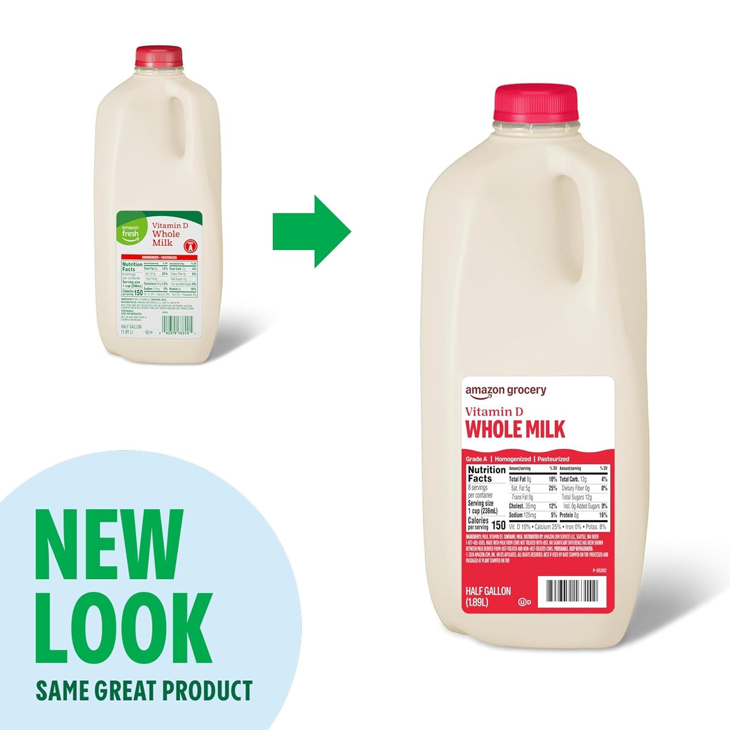 Reassures shoppers that the product has a new look but remains the same great product they trust, reducing confusion during a packaging transition.