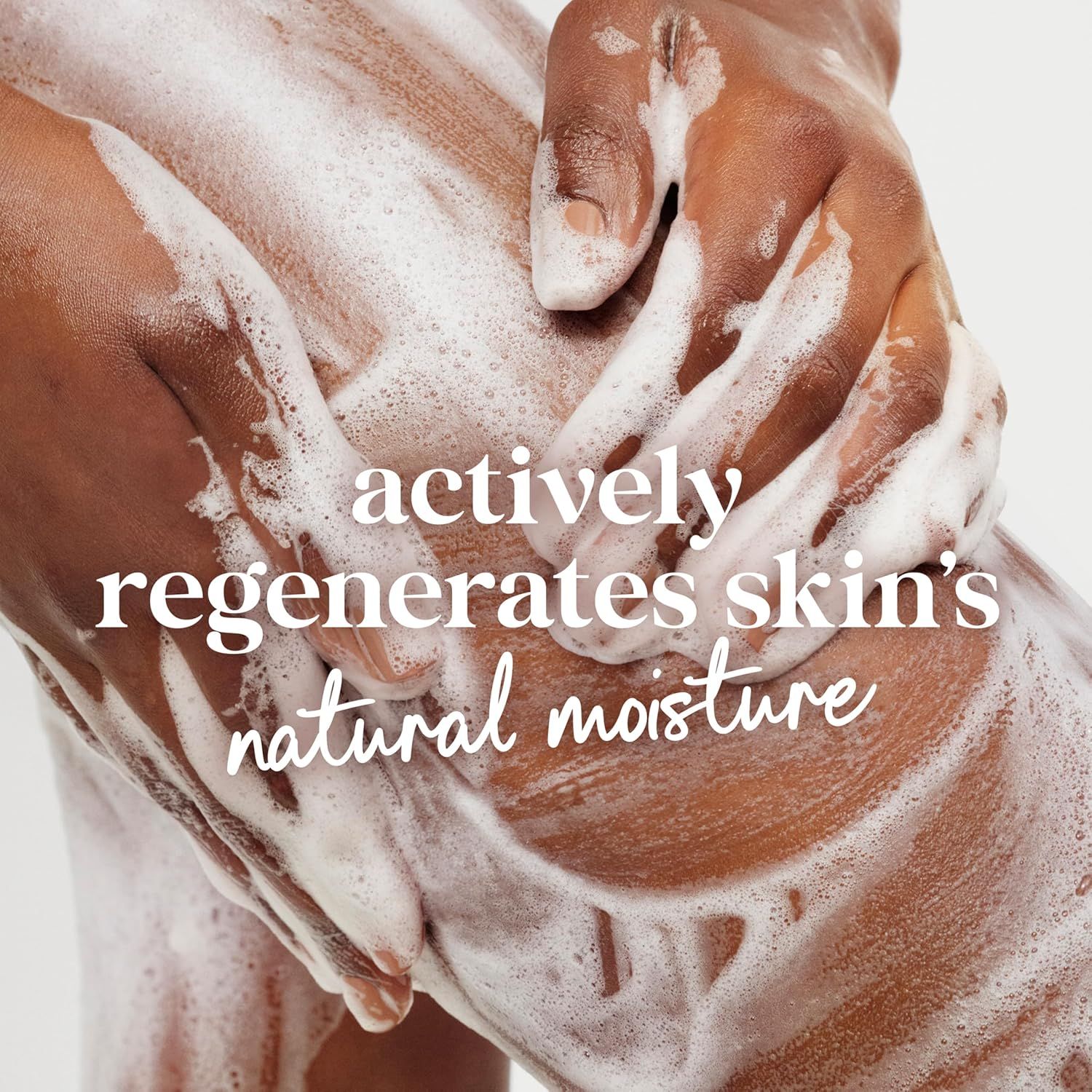 Communicates that the product actively regenerates the skin's natural moisture, emphasizing its restorative and hydrating benefits for skincare shoppers.