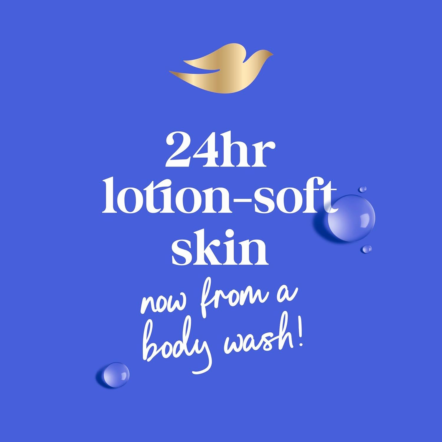 Communicates that the body wash provides long-lasting moisturization for 24 hours, resulting in soft skin, reassuring shoppers of the product's hydrating effectiveness.