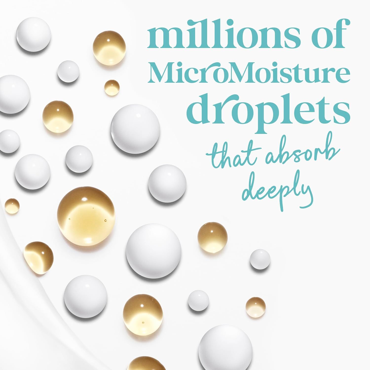 Communicates the product's advanced moisturizing technology by quantifying the millions of micro-droplets that provide deep hydration, reassuring shoppers of its superior moisturizing performance.…