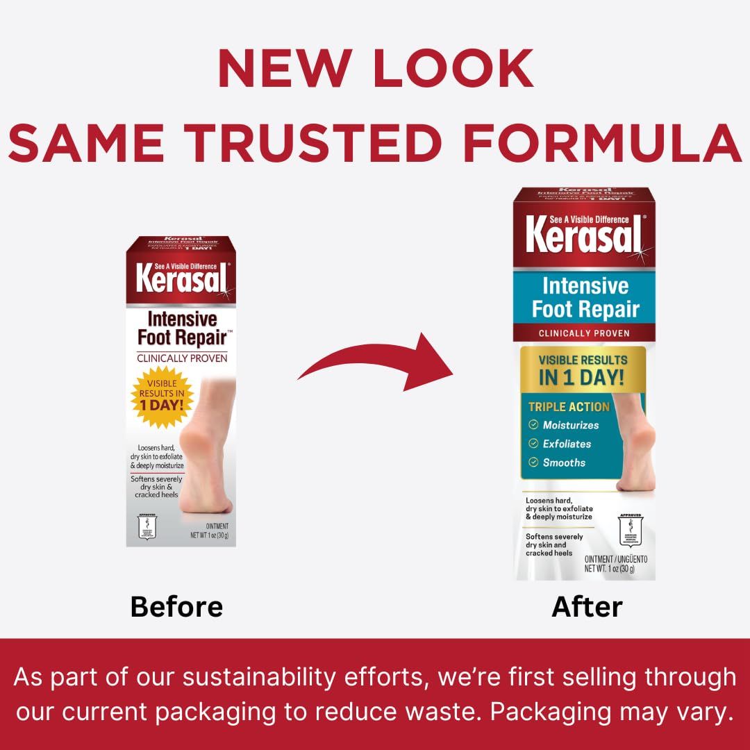 Communicates that the product has new packaging but maintains the same trusted formula, while highlighting the brand's sustainability efforts to reassure customers about packaging variations.