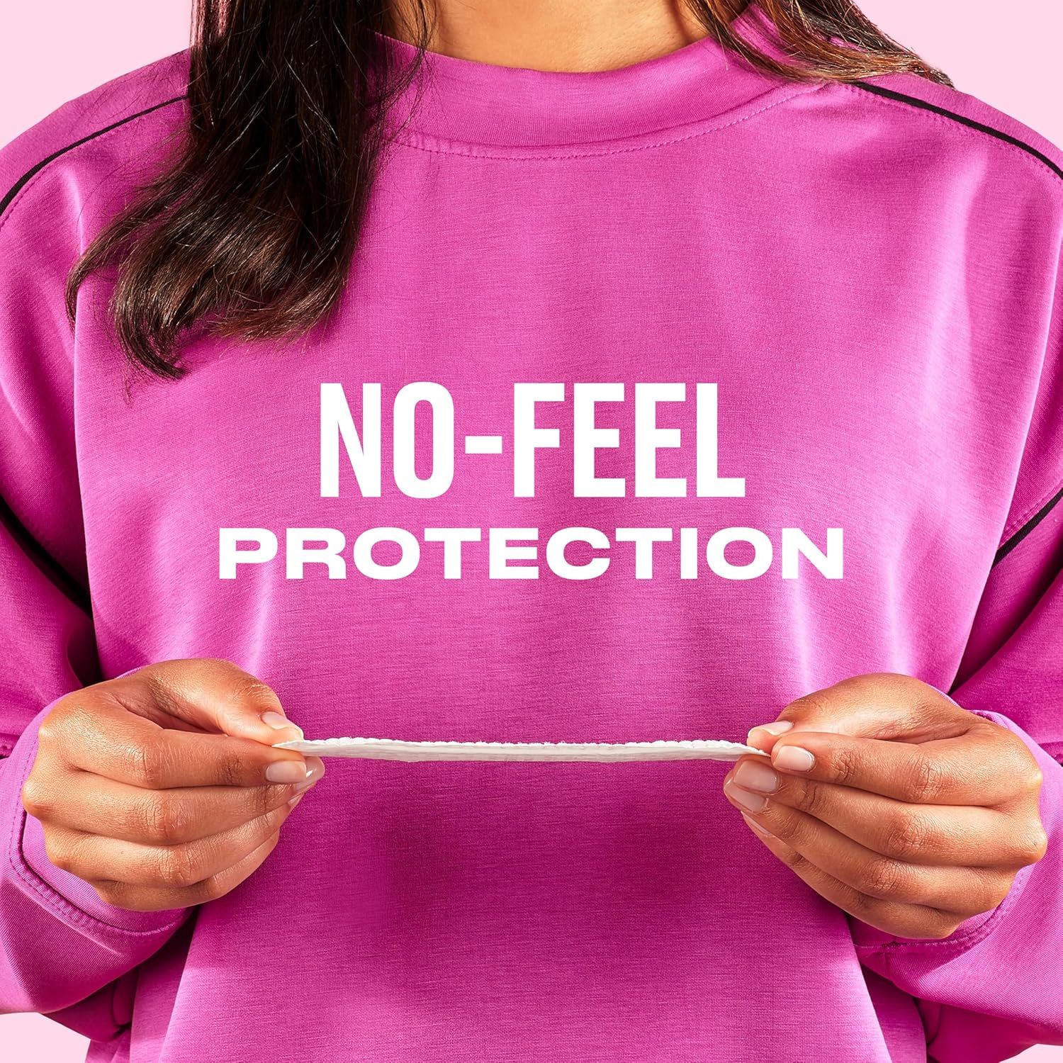 Communicates that the product provides protection without being noticeable or uncomfortable, emphasizing comfort and discretion as key benefits.