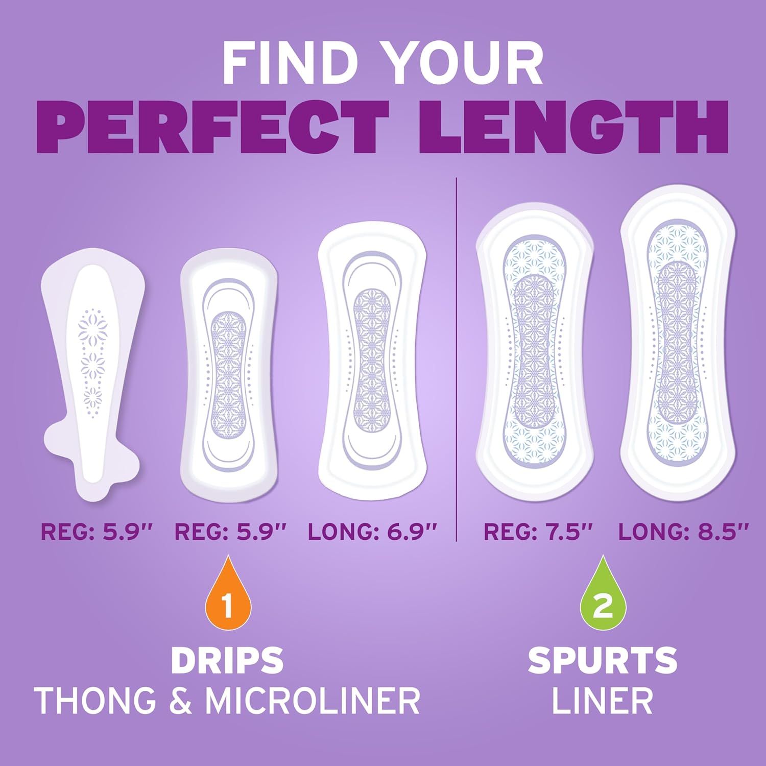 Helps shoppers choose the right product length and style from the brand's lineup by showing all available options with clear sizing information.