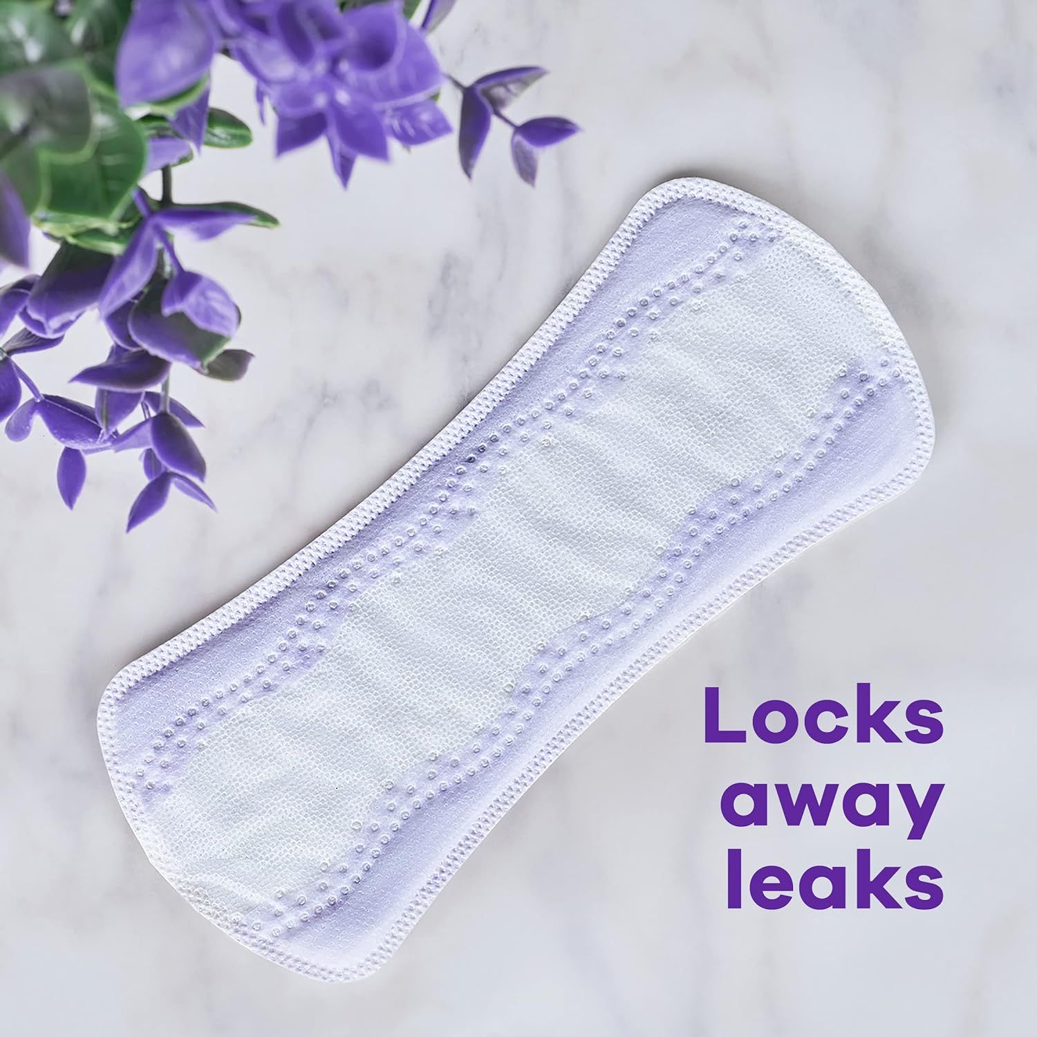 Communicates the product's leak-locking capability to reassure shoppers of reliable protection and confidence during use.