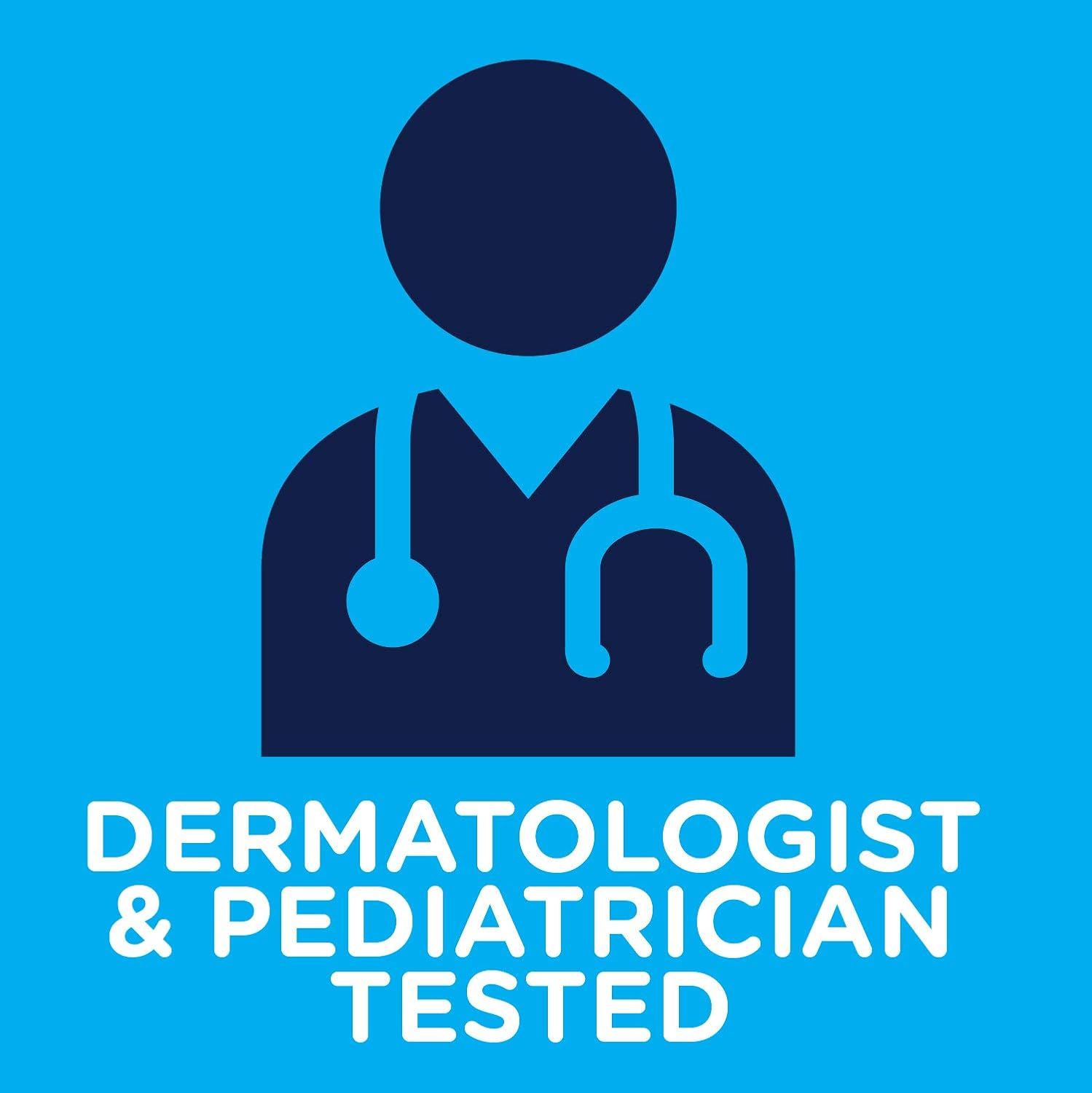 Communicates that the product has been professionally tested and approved by medical experts, reassuring shoppers about its safety and suitability for sensitive skin or children.