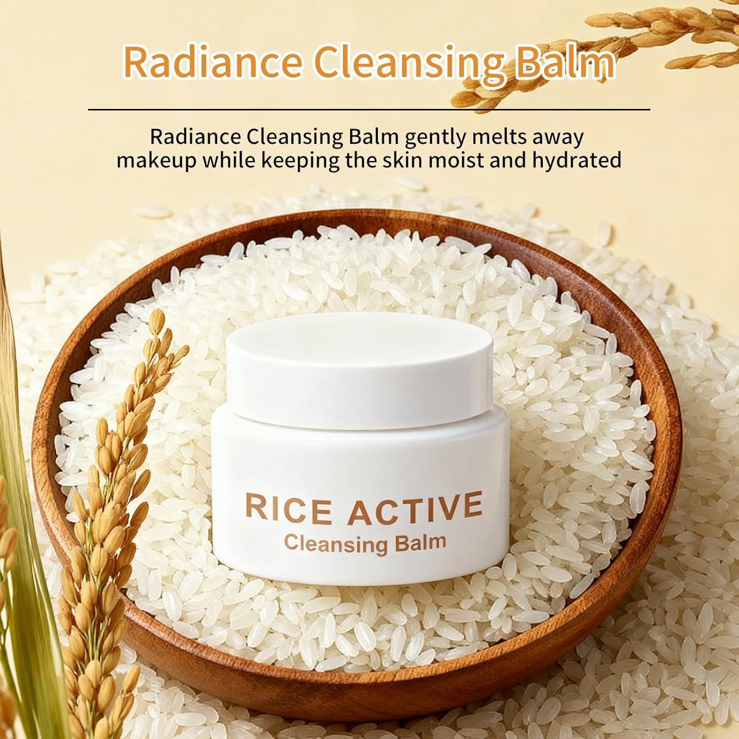 Communicates that the cleansing balm effectively removes makeup while providing hydration and moisture to the skin, reassuring shoppers of its dual cleansing and skincare benefits.