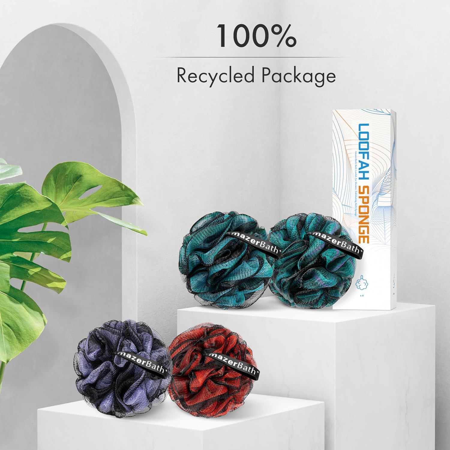 Communicates the brand's environmental responsibility by highlighting that the product packaging is made from 100% recycled materials, appealing to eco-conscious shoppers. Reinforces the single core…
