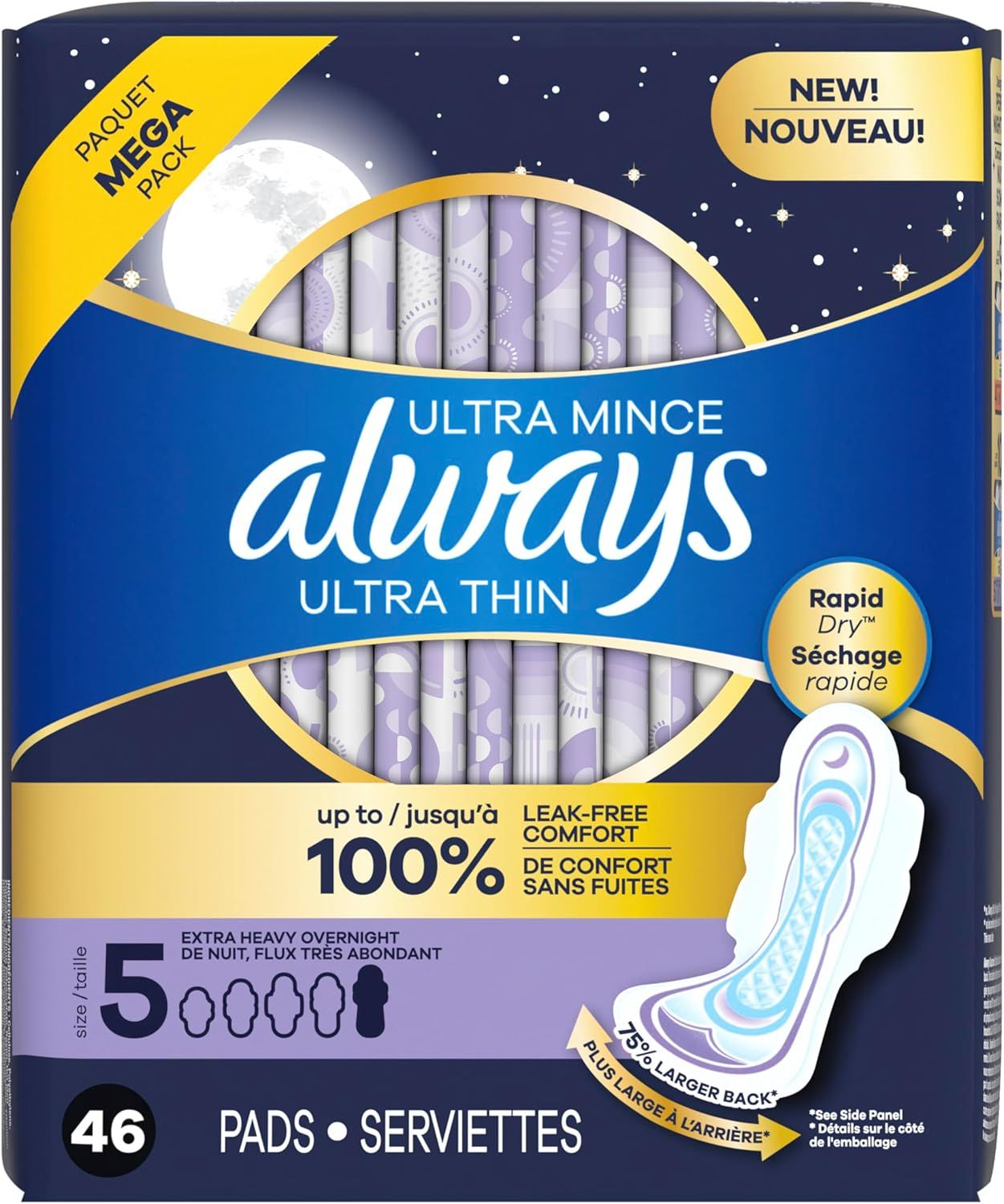 Provides a clean, catalog-style view of the Always Ultra Thin product packaging to show shoppers exactly what they will receive.