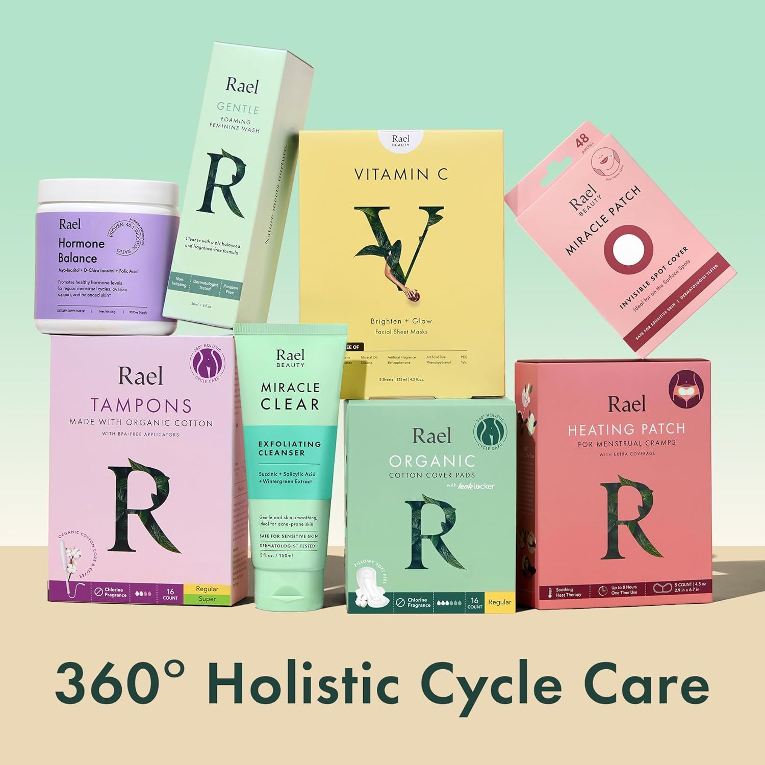 Showcases the brand's complete product portfolio for feminine care, emphasizing the comprehensive '360° Holistic Cycle Care' approach to build brand trust and help shoppers understand the full range…