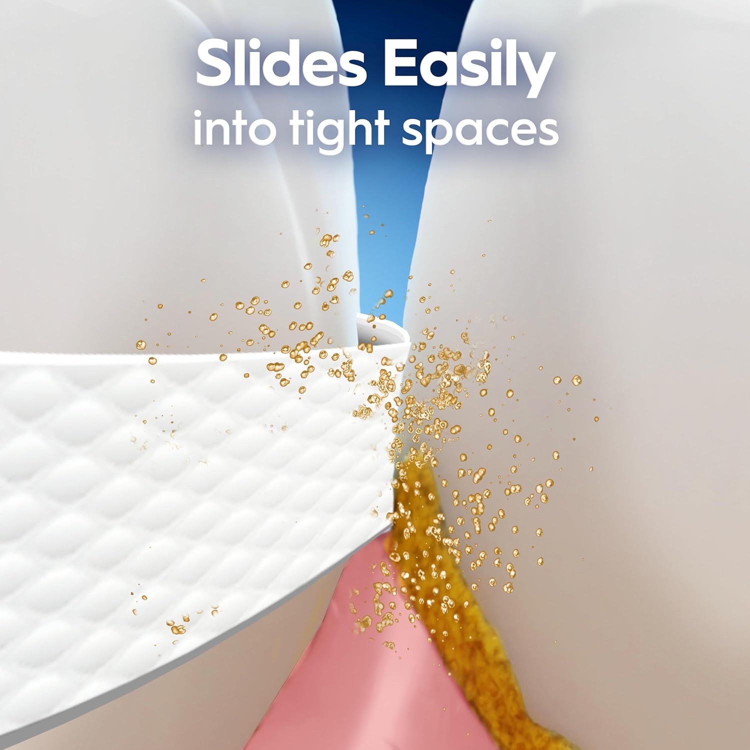Demonstrates that the product can easily slide into narrow or confined spaces, reassuring shoppers that it's ideal for small areas or storage.