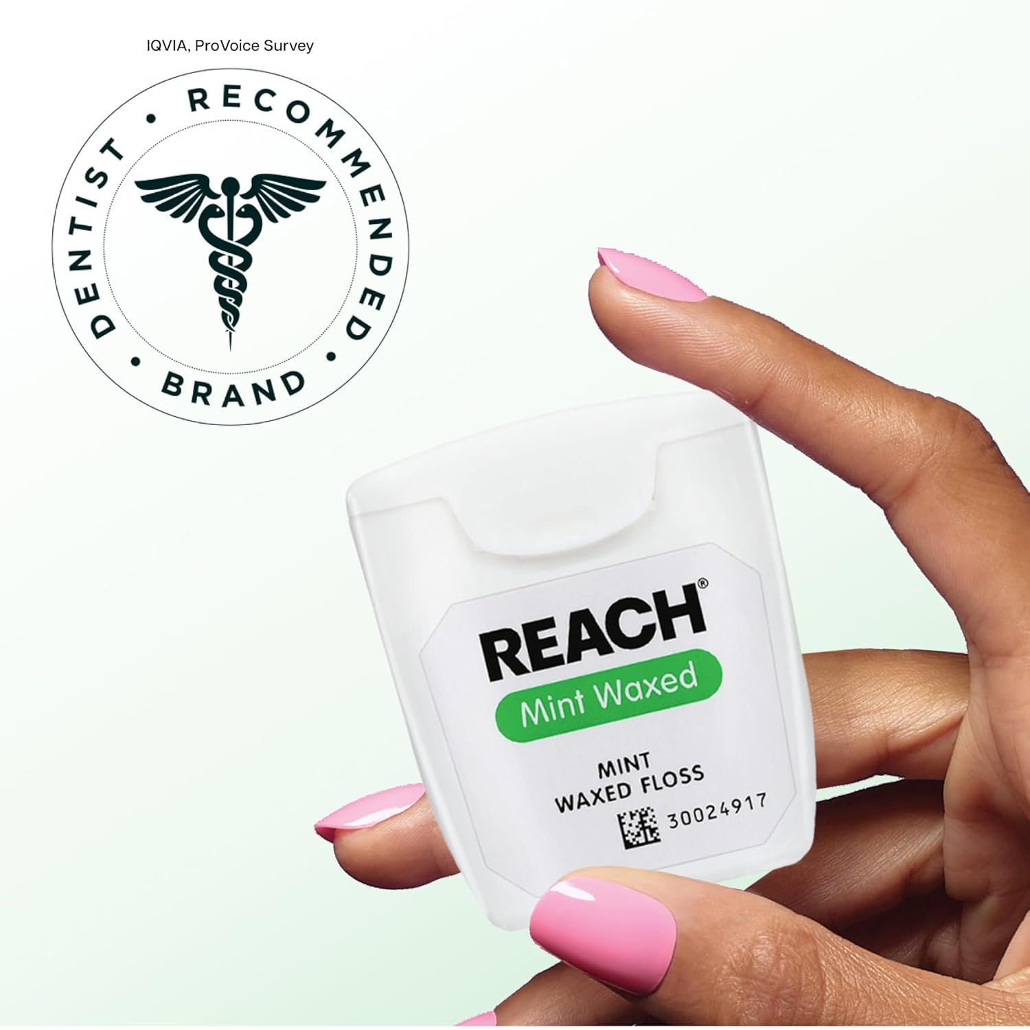 Communicates professional endorsement from dentists to build trust and credibility with shoppers, reassuring them that this is a dentist-approved dental floss brand. Highlights the key benefit of…