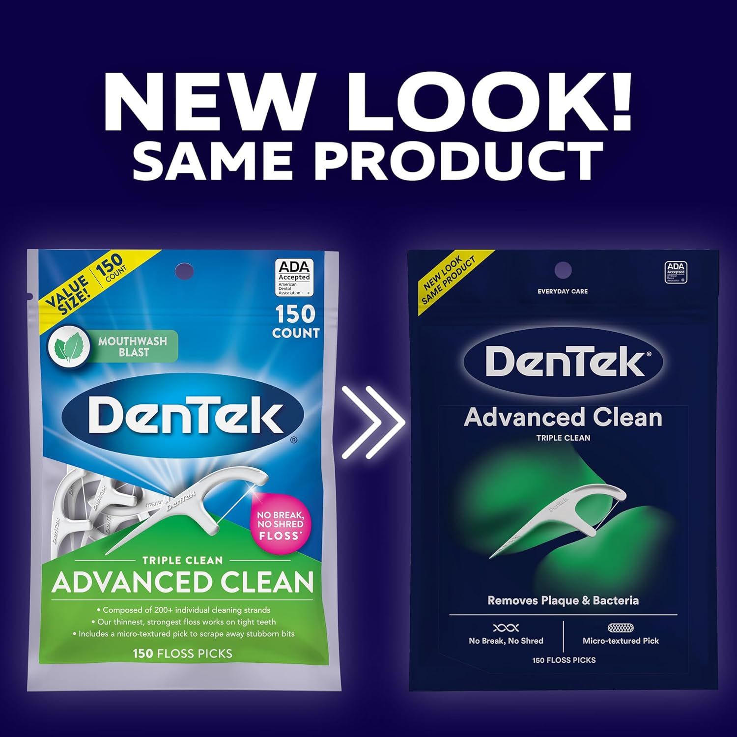 Reassures shoppers that despite the new packaging design, the product inside remains the same, reducing confusion during the brand transition.
