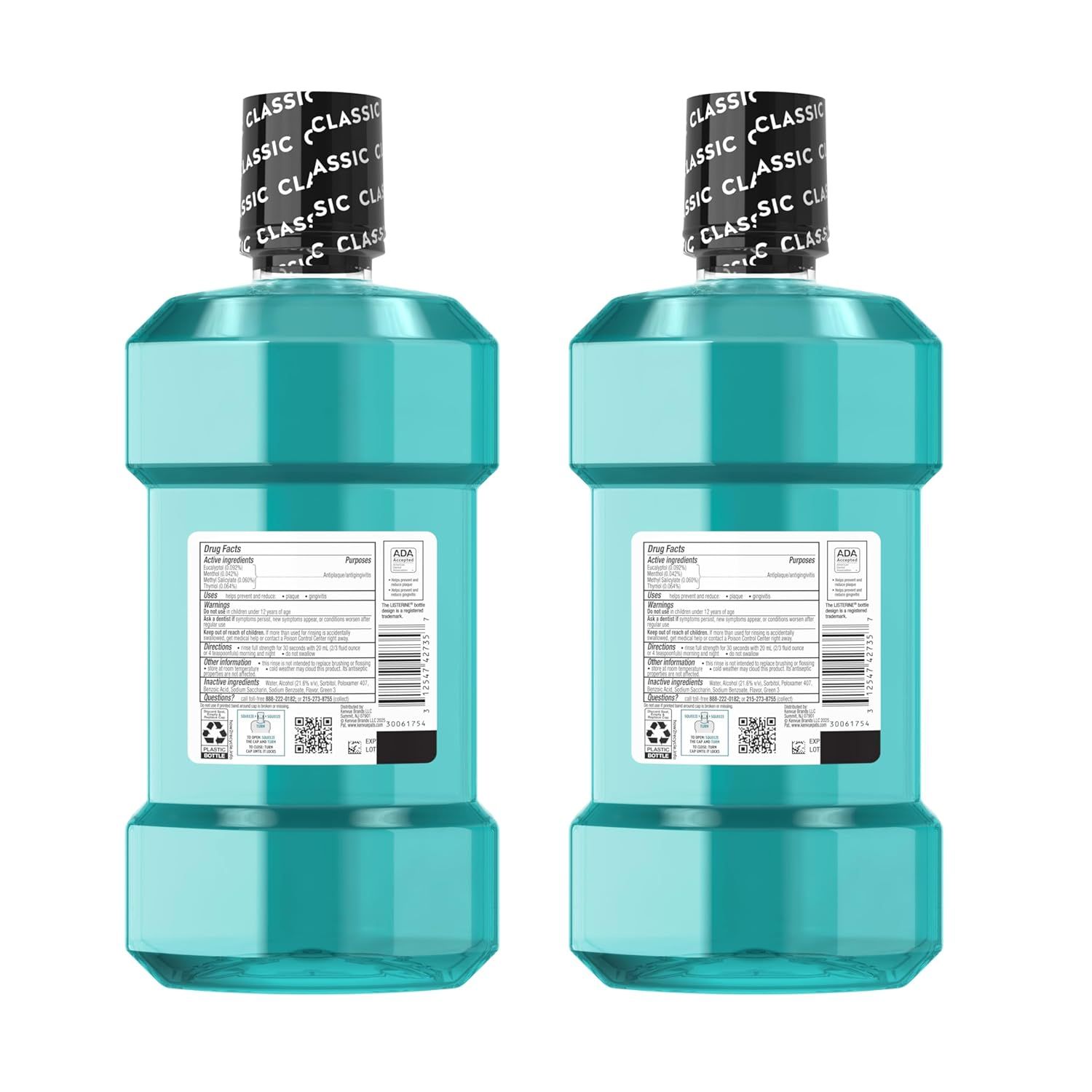 Shows the customer they will receive two bottles of mouthwash in this purchase, communicating value and quantity included.