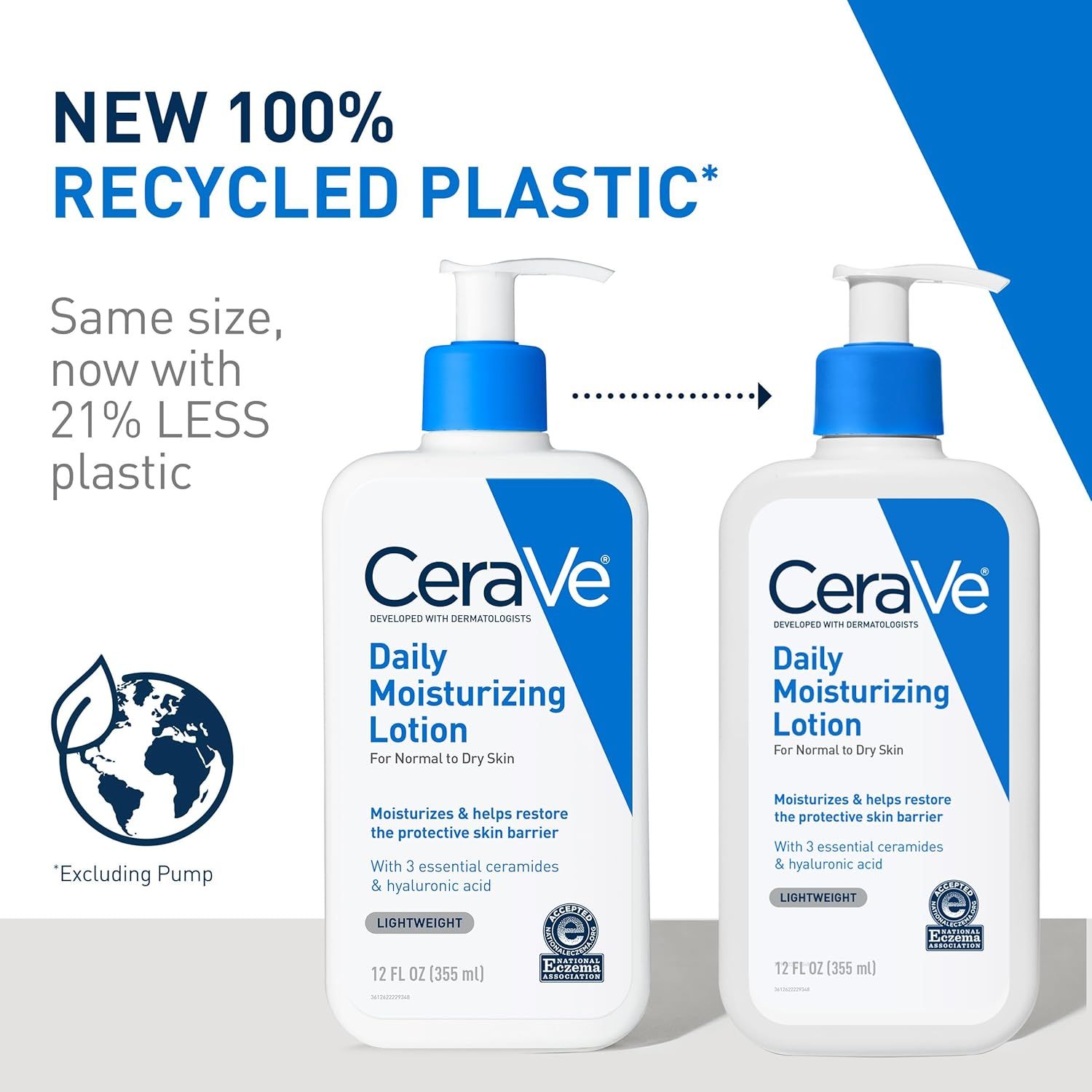 Communicates the brand's environmental responsibility by highlighting that the new packaging uses 100% recycled plastic and reduces plastic usage by 21%, reassuring eco-conscious shoppers.…