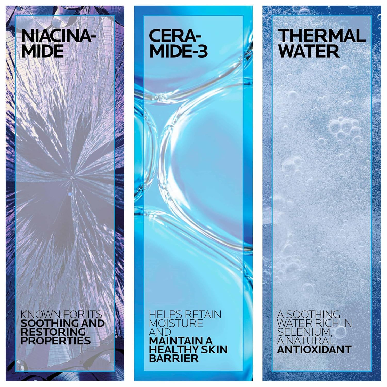 Breaks down the key ingredients in the product and their individual benefits to educate shoppers about what makes the formula effective. Highlights multiple distinct ingredient benefits in a…