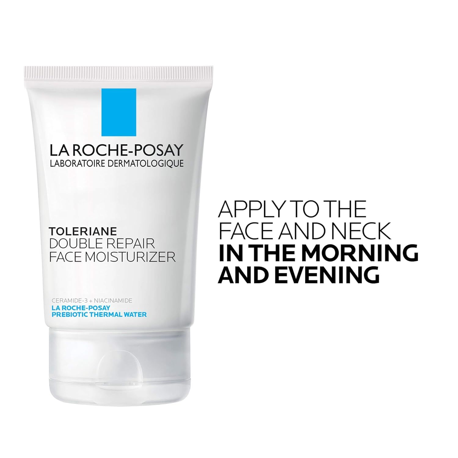 Instructs shoppers on when and where to apply the product (face and neck, morning and evening) to ensure proper usage and maximize effectiveness. Communicates the simple application routine to help…