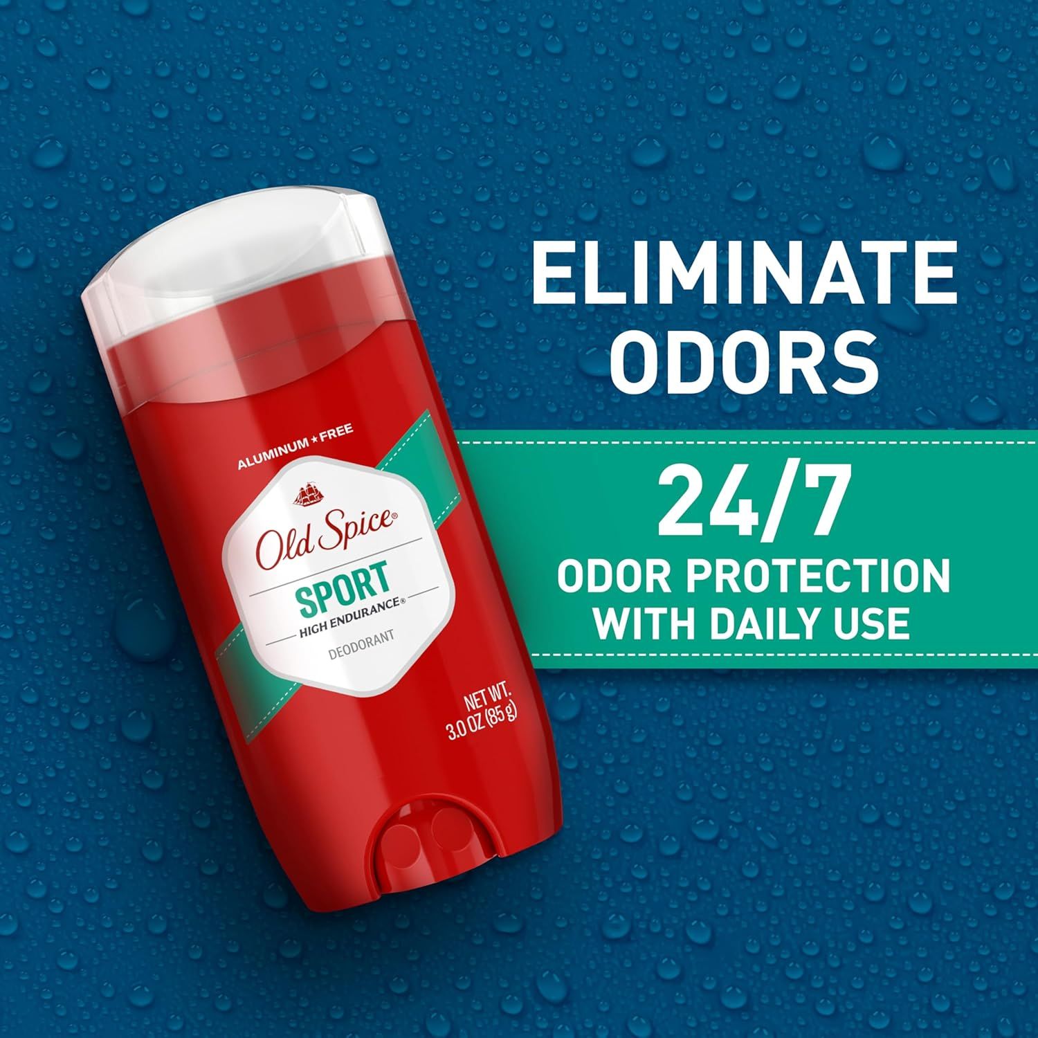 Communicates the primary benefit of continuous all-day odor protection with daily use, reassuring shoppers that the deodorant provides reliable, long-lasting freshness.
