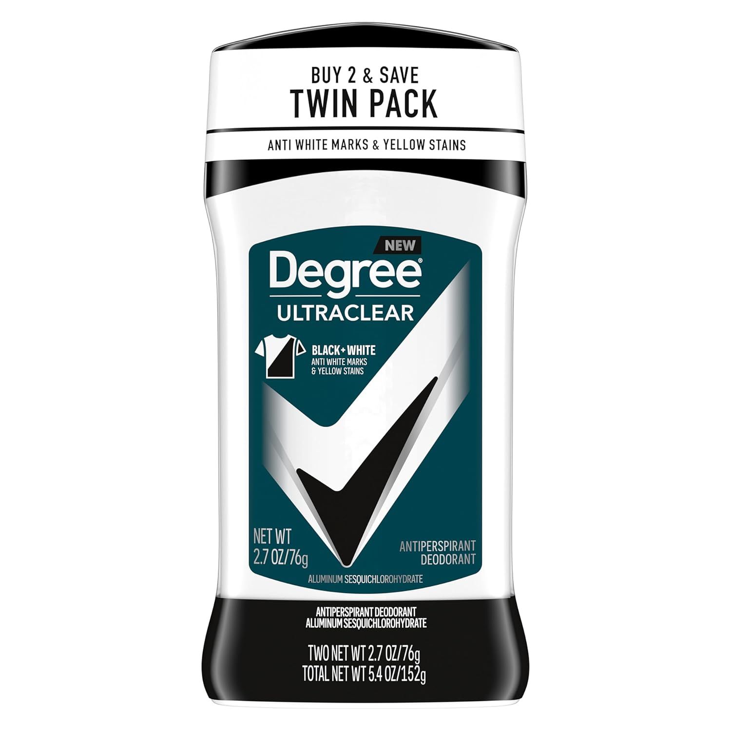Communicates that this is a value bundle containing two deodorant sticks, encouraging shoppers to buy multiple units and save.