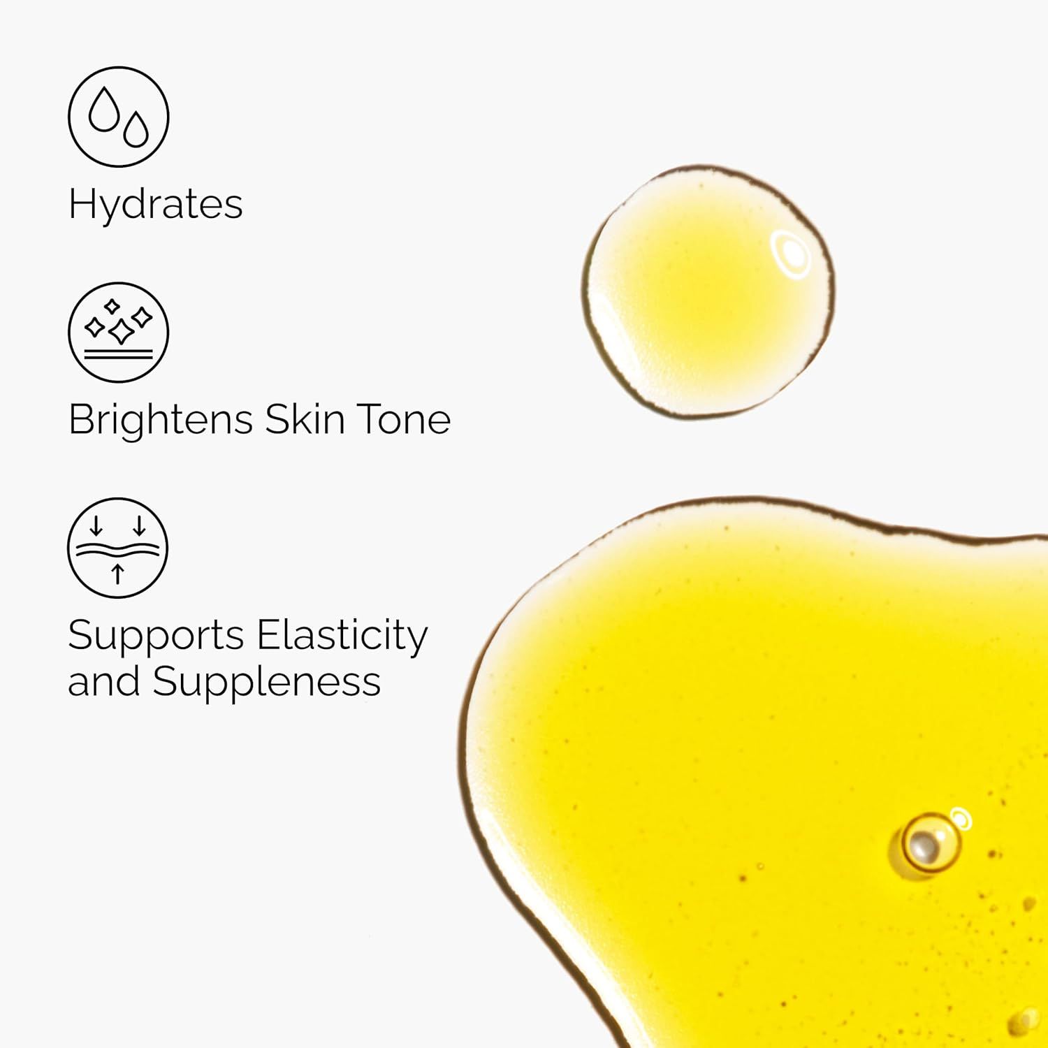 Communicates three distinct skincare benefits in a visually segmented layout to show the product's multi-functional effectiveness for skin health.