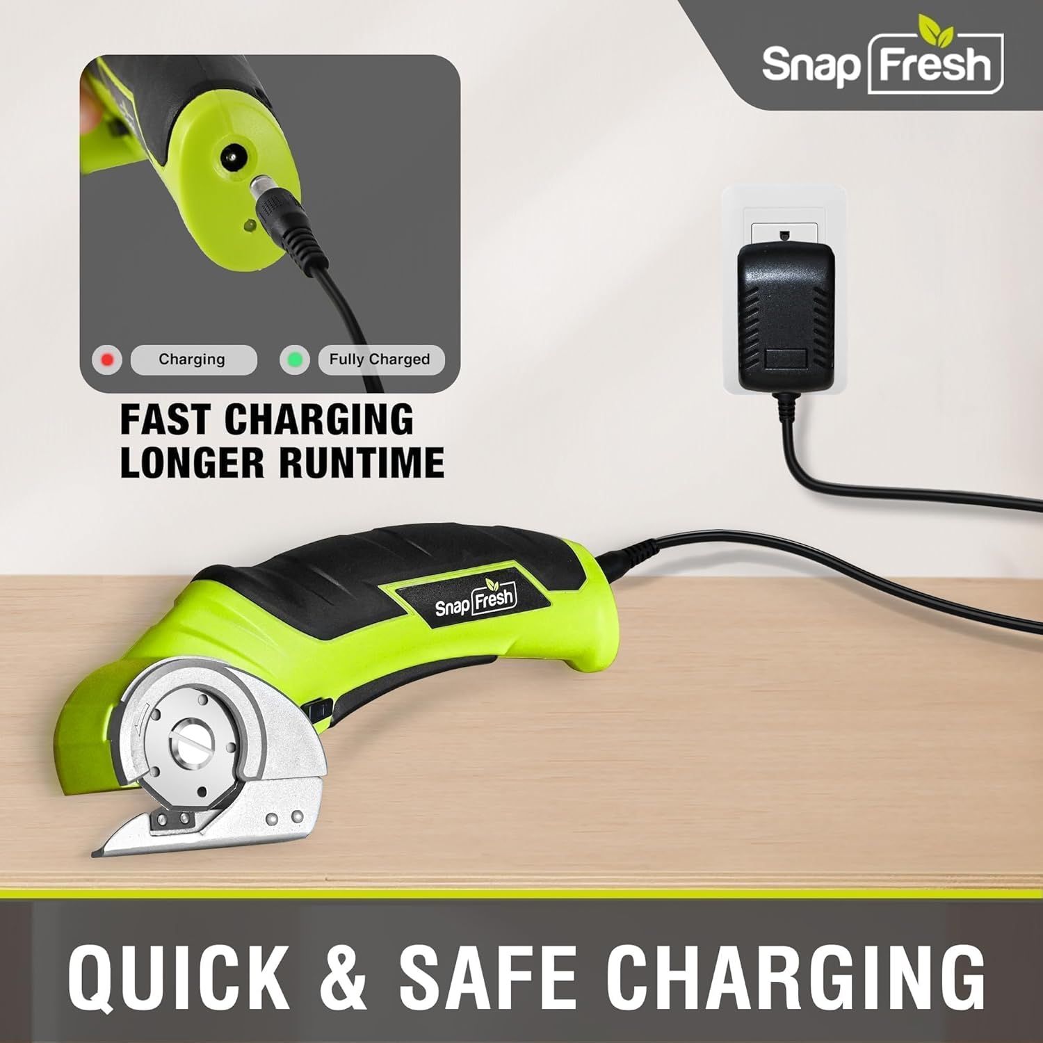 Communicates that the product offers fast charging capability and extended runtime, reassuring shoppers about battery performance and convenience.