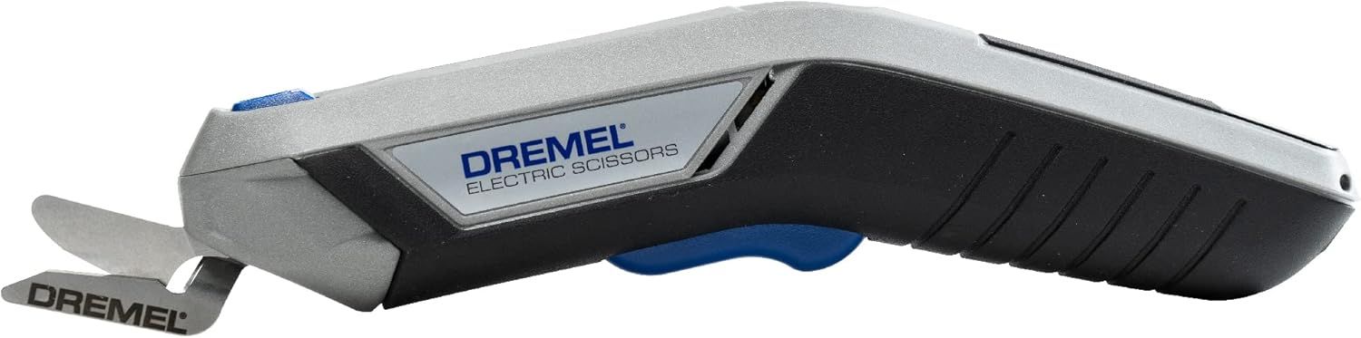 Provides a clean, catalog-style view of the Dremel electric scissors on a white background with no text or design elements, allowing shoppers to see the product clearly.