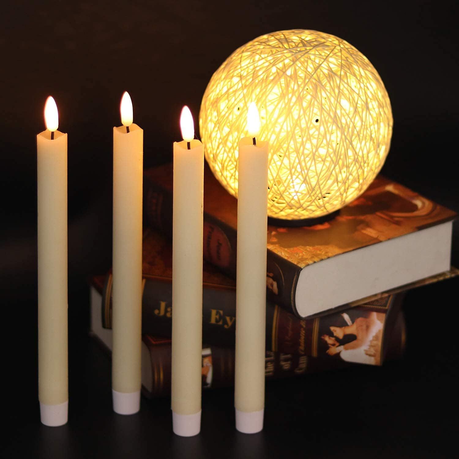 Showcases the product in a cozy, real-world home setting to help shoppers visualize how the candles create a warm, inviting atmosphere.