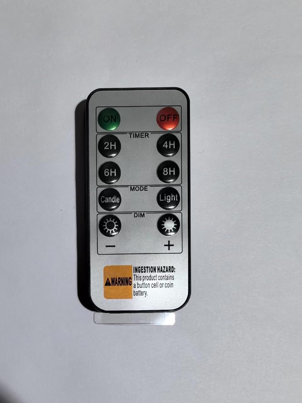 Demonstrates how to operate the product using the remote control, showing all available functions including timer settings, mode options, and dimming controls to help shoppers understand ease of use.