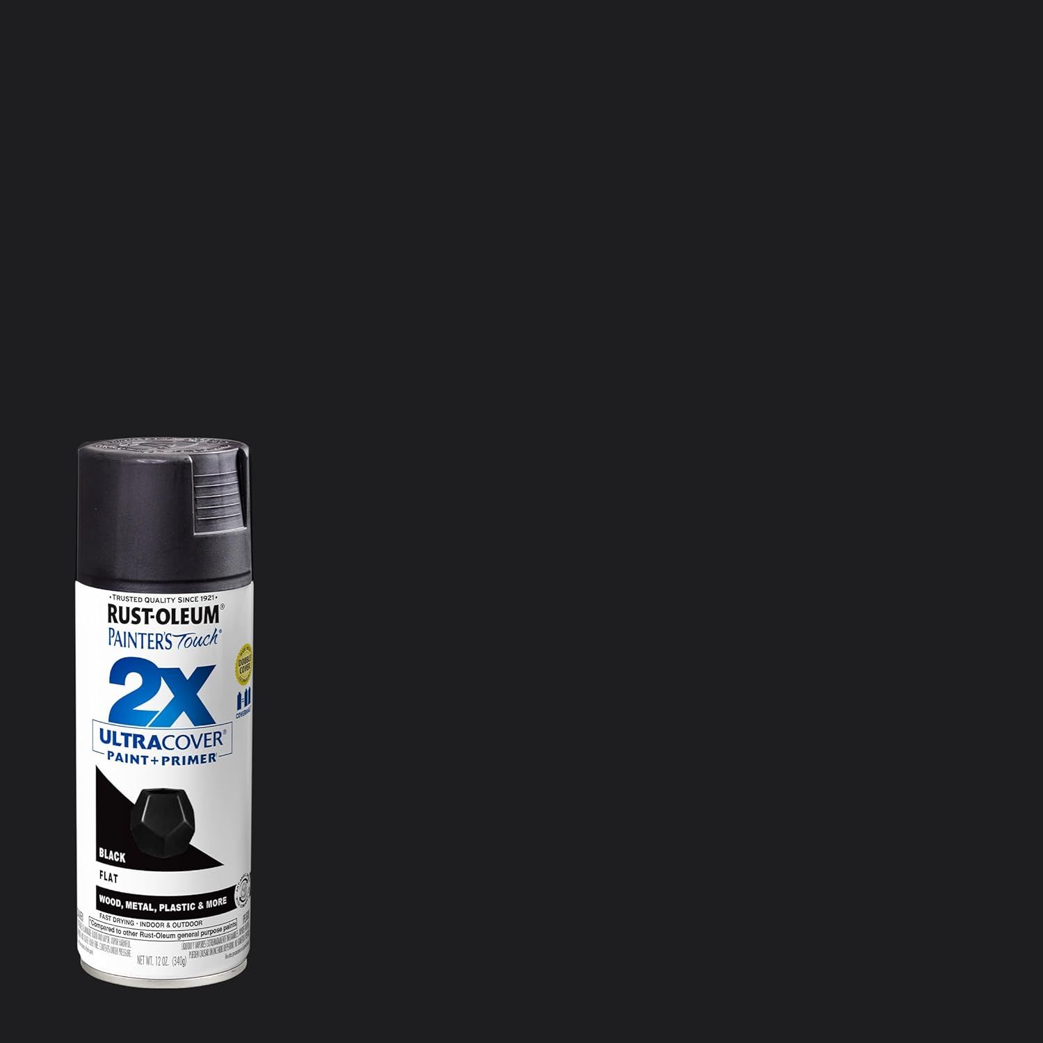Provides a clean, catalog-style product image showing the Rust-Oleum spray paint can in isolation to help shoppers clearly see the product packaging and branding.