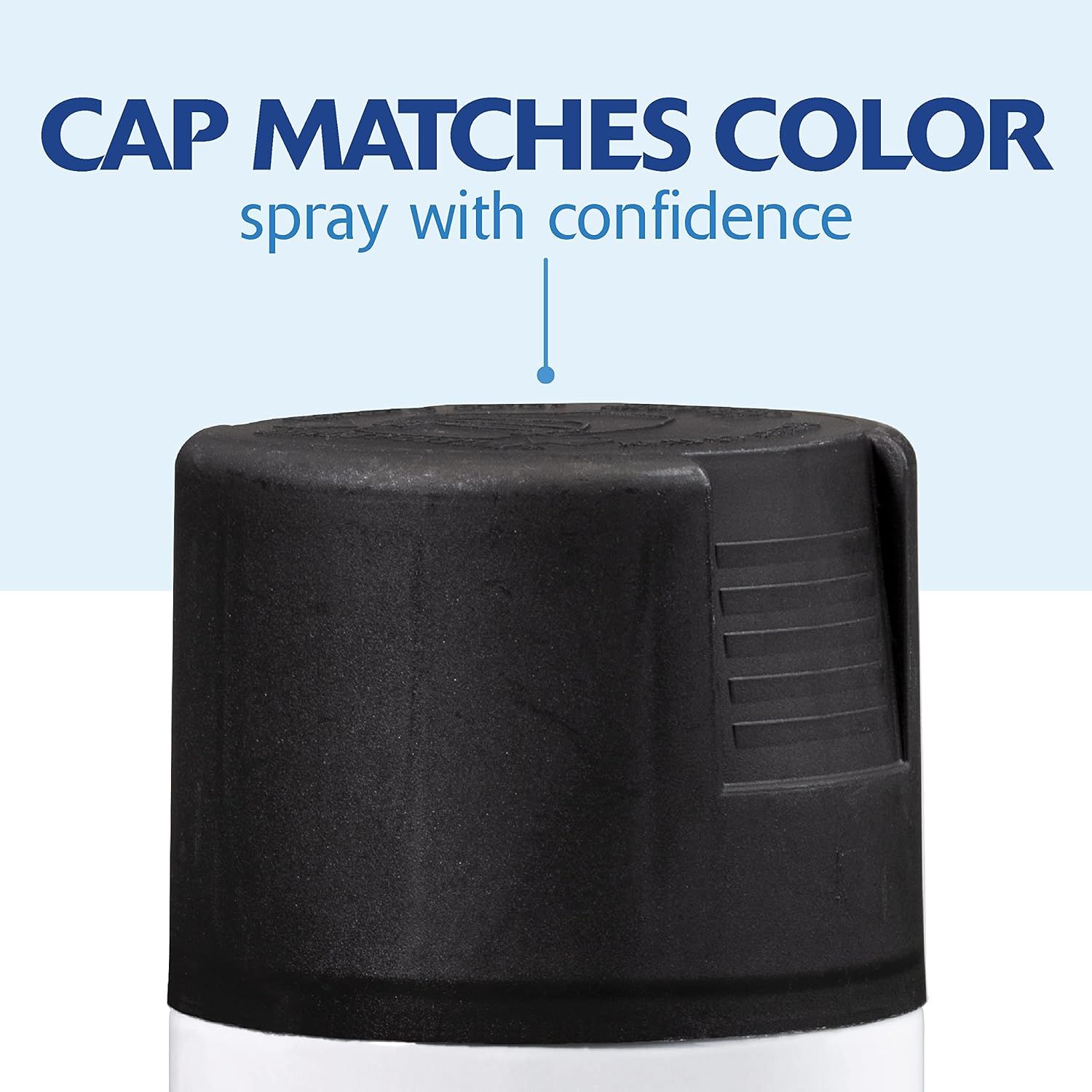Communicates that the spray cap matches the product color, allowing shoppers to spray with confidence and know exactly what color they are applying.