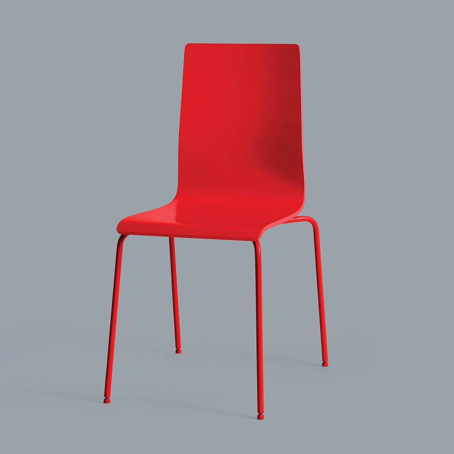 Provides a clean, catalog-style view of the red chair on a neutral background with no text or design elements, allowing shoppers to see the product clearly.