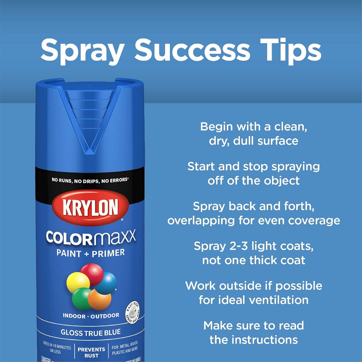 Provides step-by-step guidance on how to properly use the spray paint product to achieve optimal results, reassuring shoppers they can successfully apply the product.