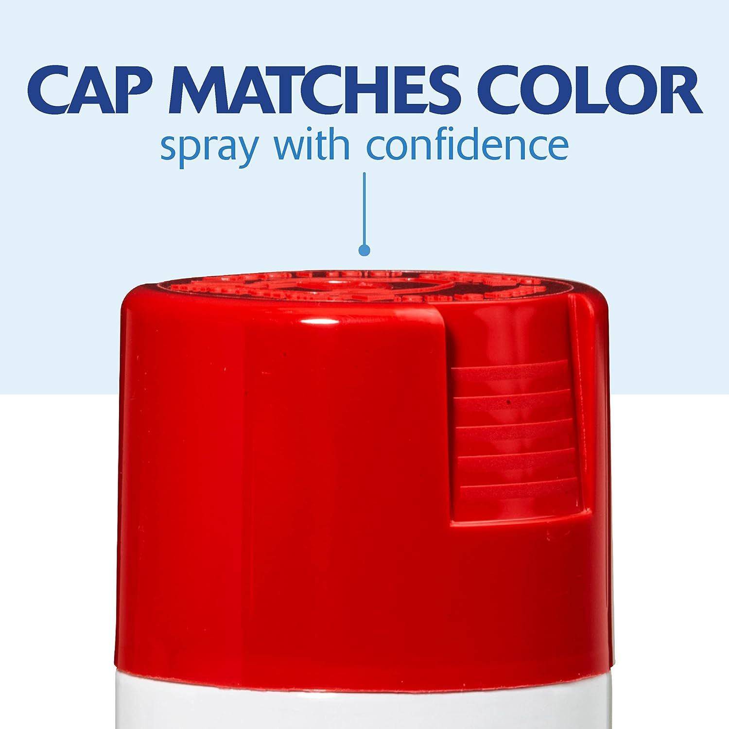 Reassures shoppers that the spray cap matches the product color, allowing them to spray with confidence and avoid color confusion.