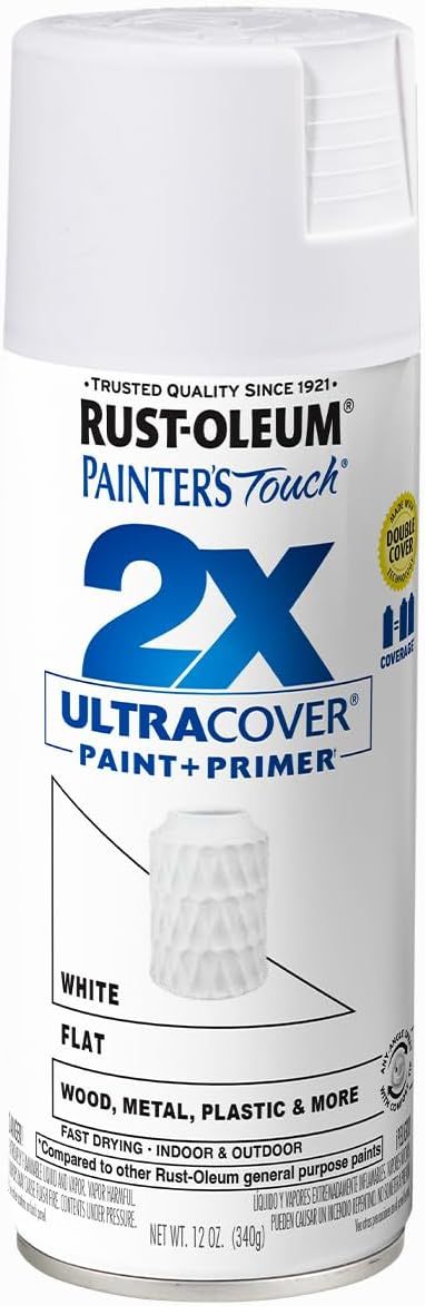 Provides a clean, catalog-style view of the Rust-Oleum spray paint can to show the product packaging and branding clearly.